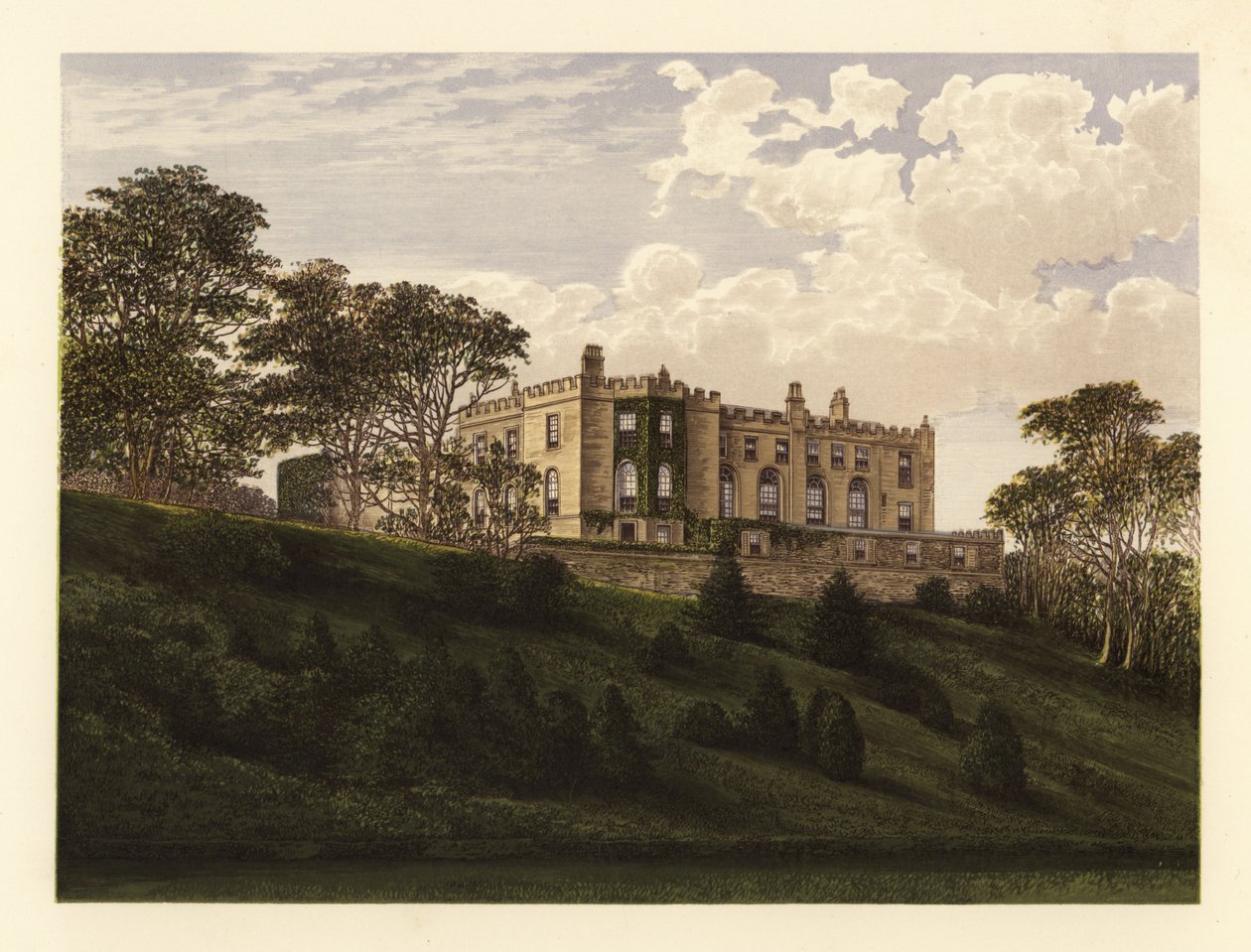 Workington Hall, Cumberland, Englanti. tekijältä Alexander Francis (after) Lydon