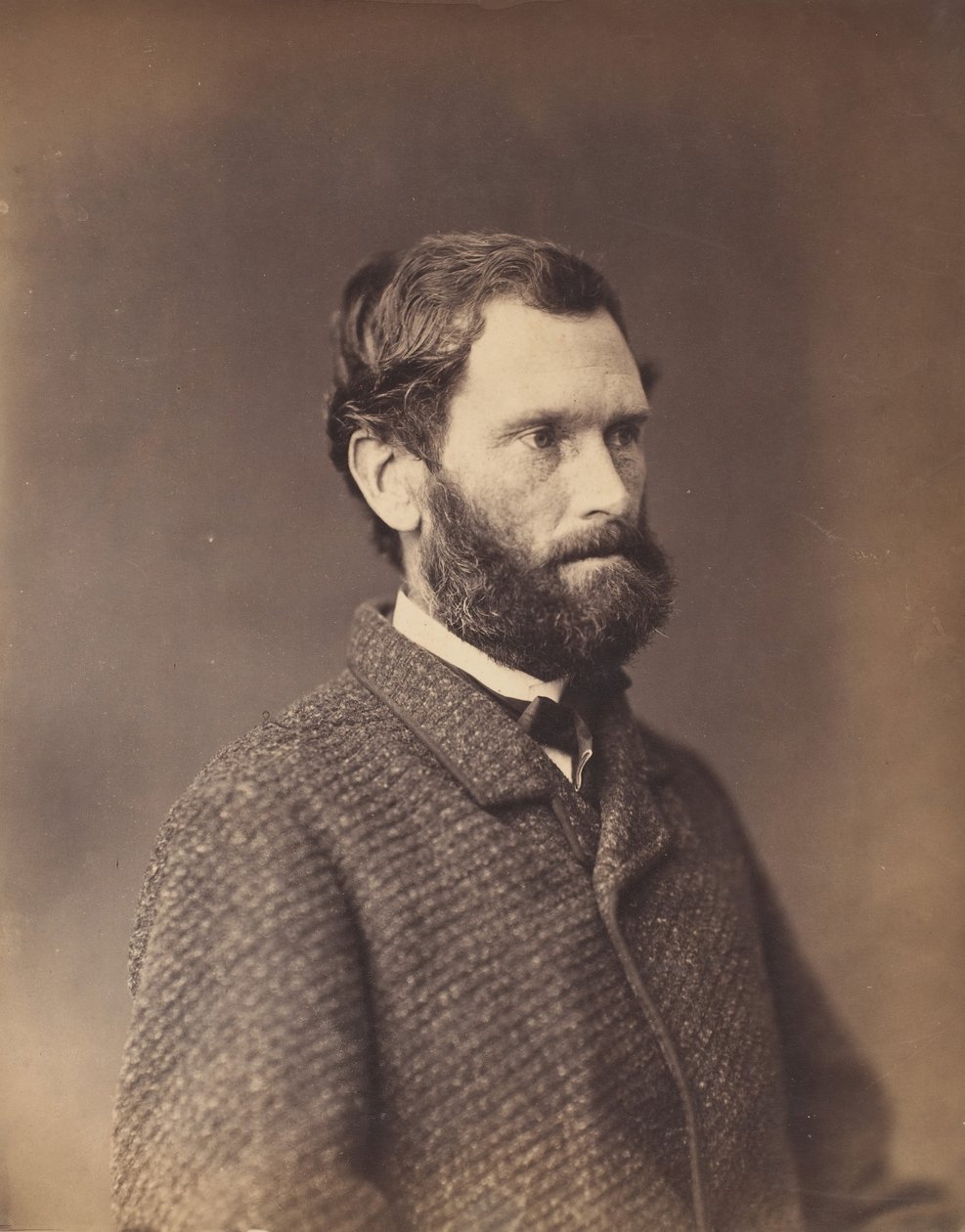 [Home barbut amb jaqueta de tweed], principis de la dècada de 1860. finlandès tekijältä Alexander Gardner.