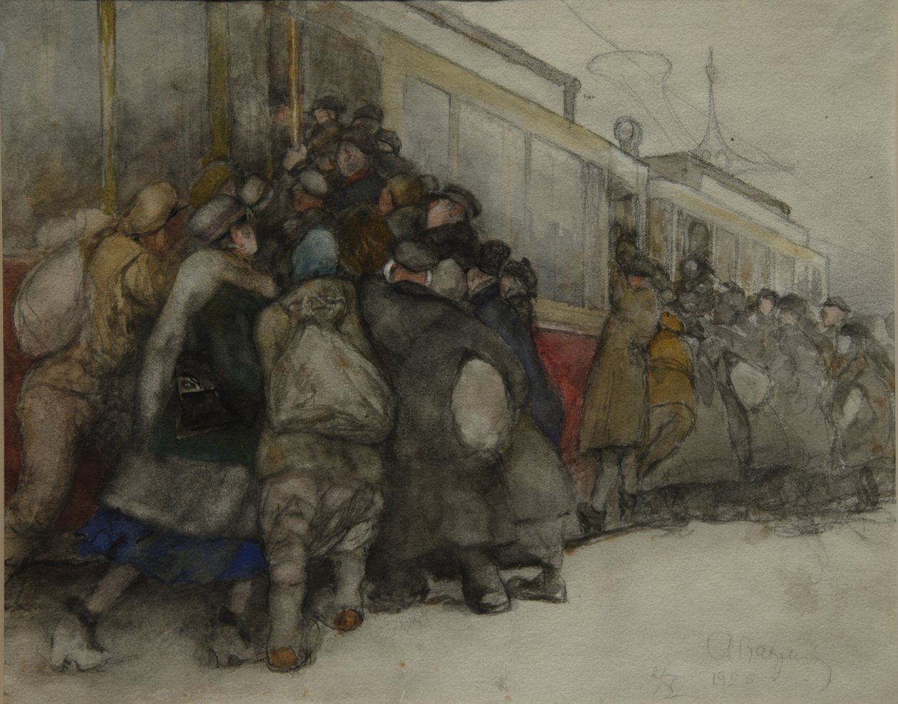 Raitiovaunulla, 1920 tekijältä Alexander Ivanovich Vakhrameyev