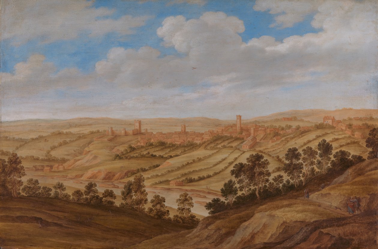 Richmondin linna, Yorkshire, 1639. tekijältä Alexander Keirincx