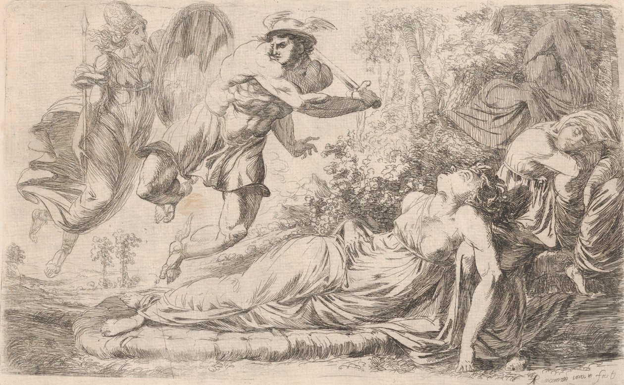 Perseus ja Sleeping Medusa, 1774. tekijältä Alexander Runciman