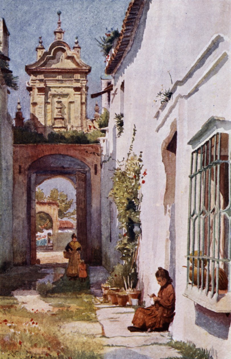 Sevillassa (väri litho) tekijältä Alexander Wallace Rimington