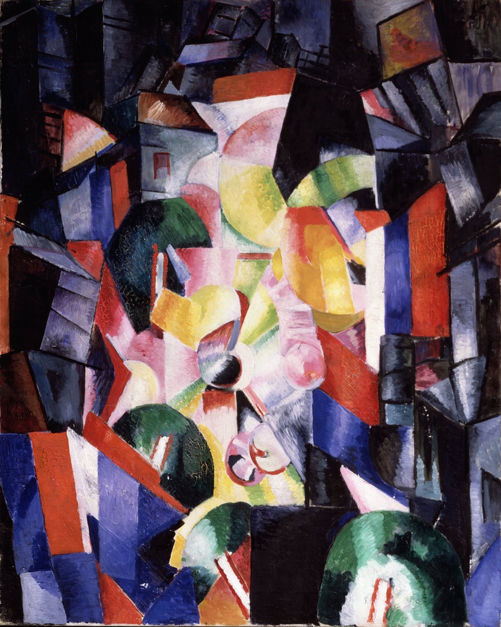 Kaupunki yöllä, 1915 tekijältä Alexandra Alexandrowna Exter