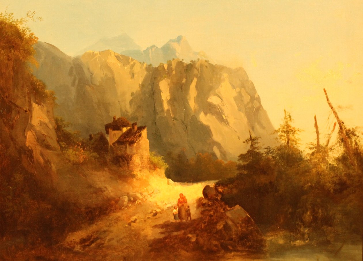 Alppivuoren kohtaus tekijältä Alexandre Calame