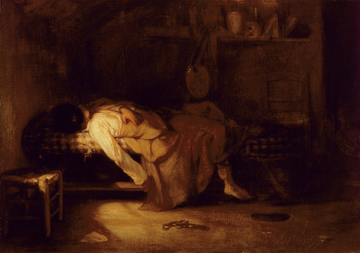 Itsemurha, n. 1836 tekijältä Alexandre Gabriel Decamps