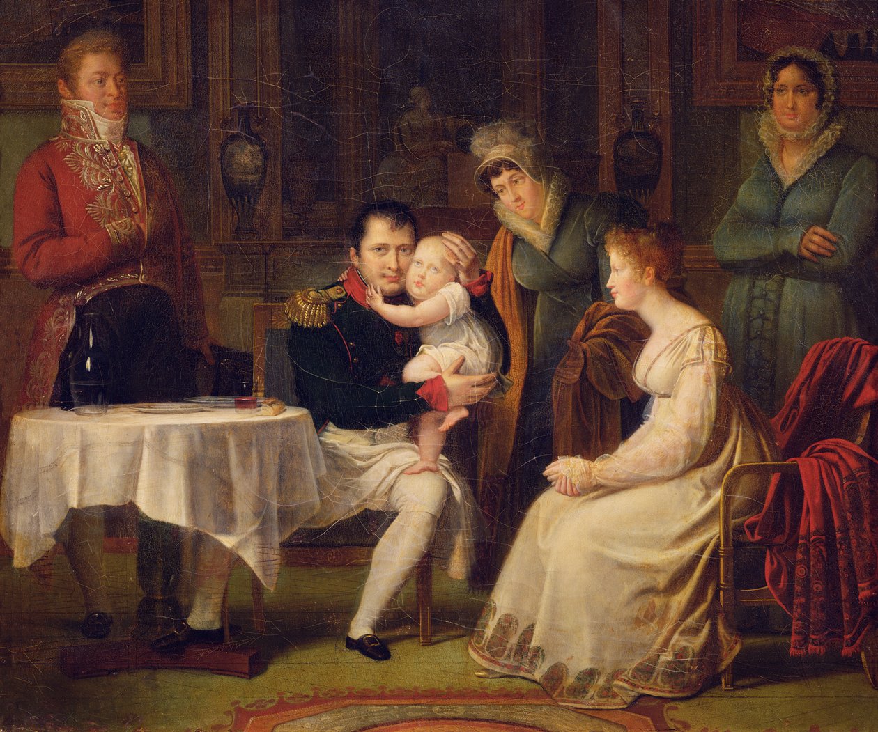 Napoleon I (1769-1821) Marie Louise (1791-1847) ja Rooman kuningas (1811-73) 1812 tekijältä Alexandre Menjaud