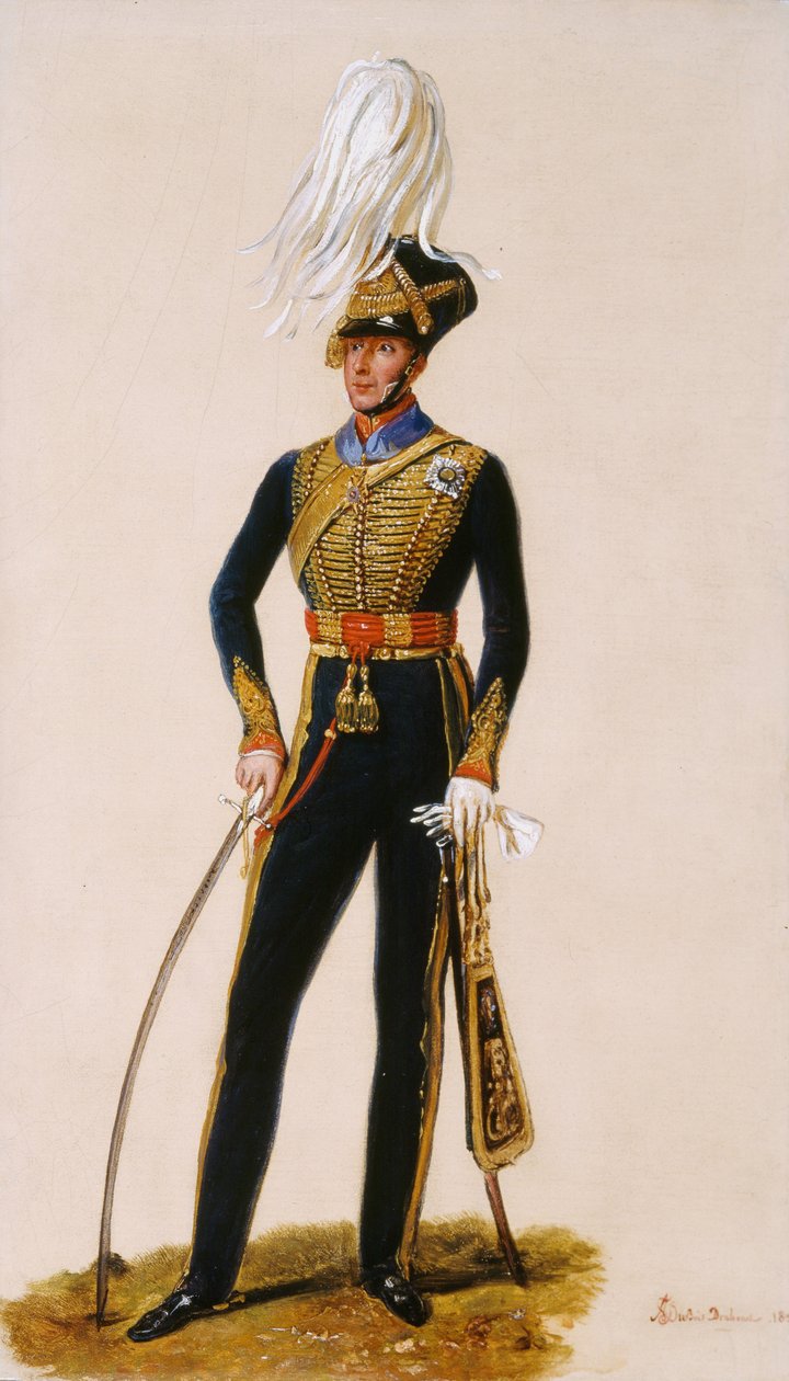 Kenraaliluutnantti Sir Thomas Downman (1776-1852) KCH Royal Horse Artillery, n. 1832 (öljy myllylaudalle) tekijältä Alexandre Jean Dubois Drahonet