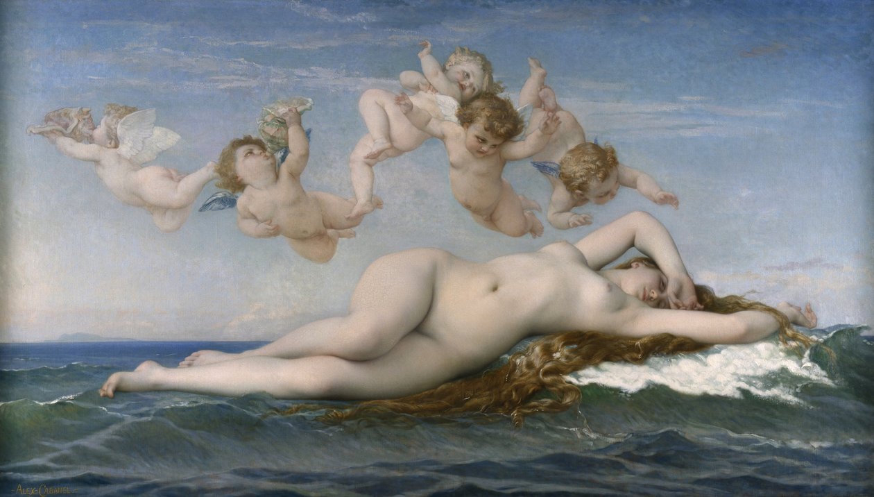 Venuksen syntymä, 1863 tekijältä Alexandre Cabanel