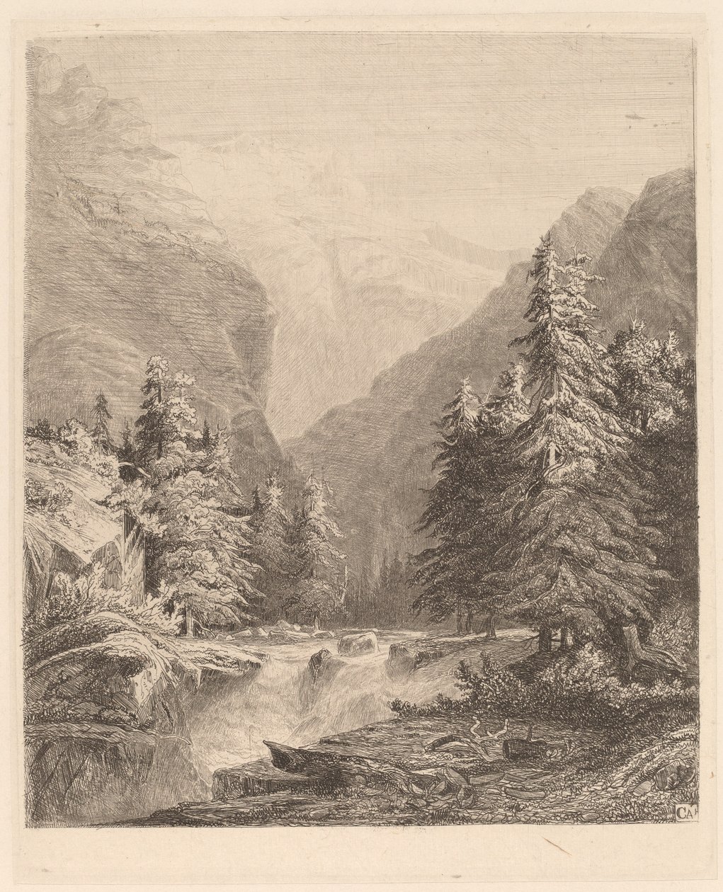 Vuoren vesiputous tekijältä Alexandre Calame