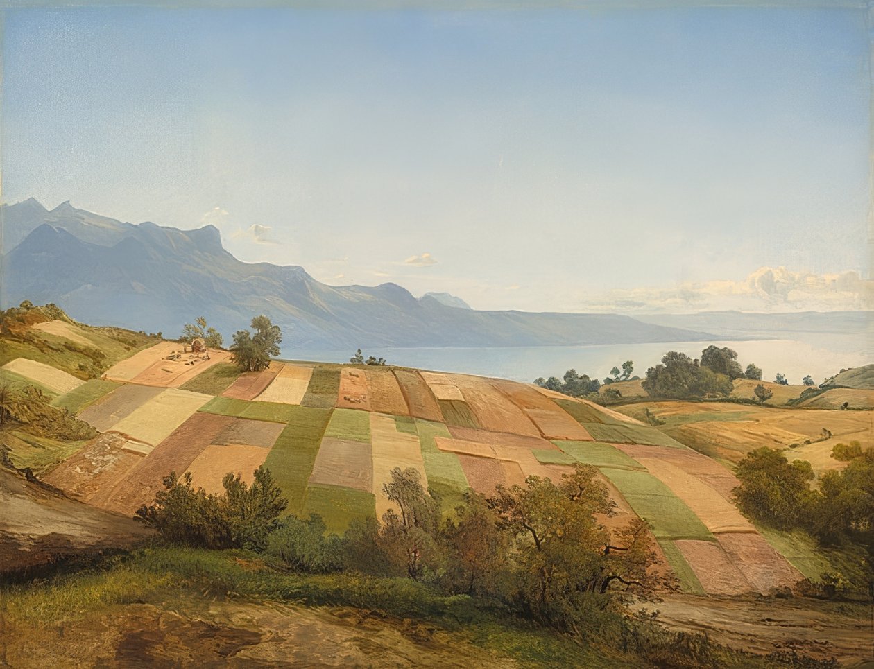 Sveitsin maisema. Noin 1830 tekijältä Alexandre Calame