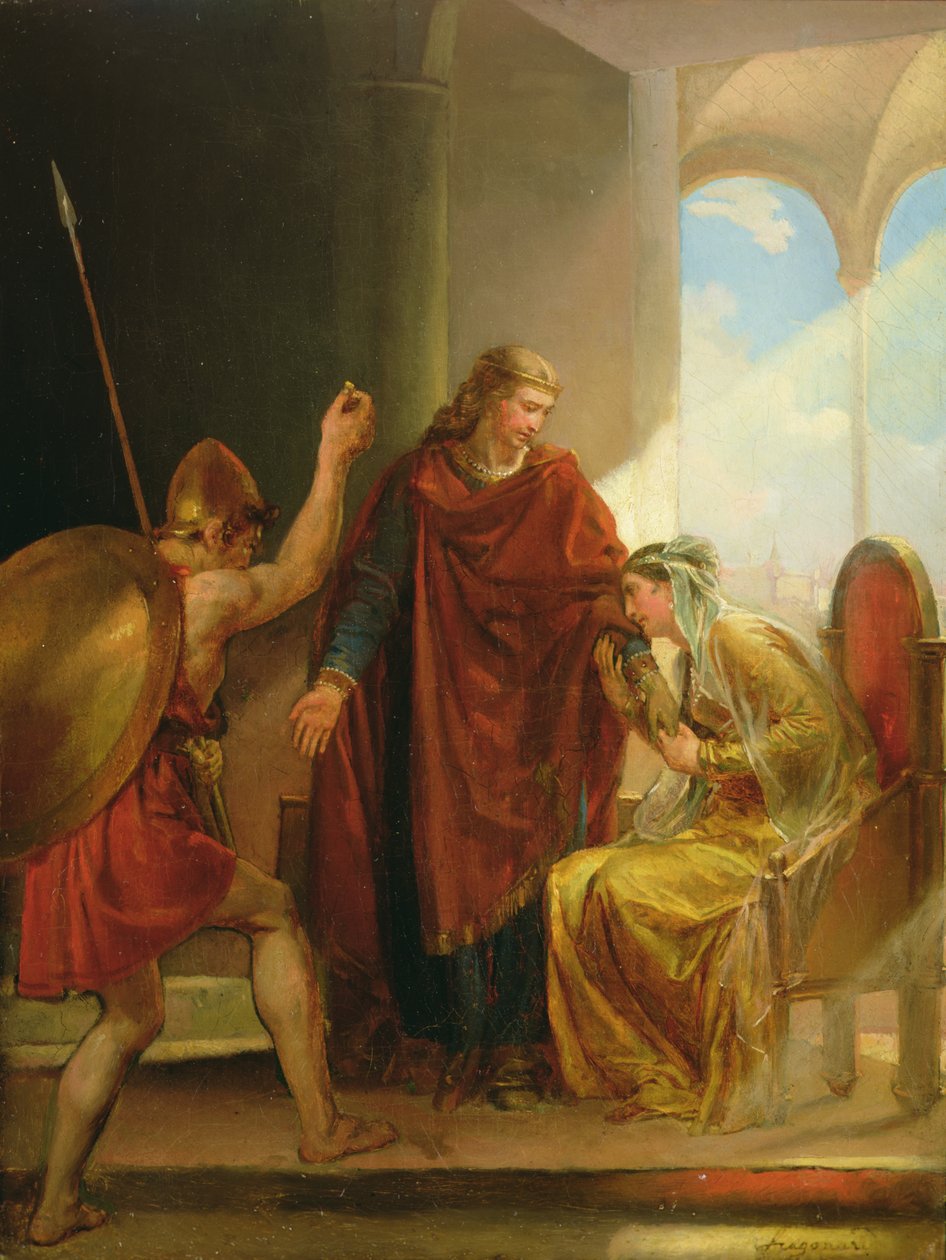 Huonekalut ja erilaiset esineet 1100- ja 1300-luvuilta tekijältä Alexandre Evariste Fragonard