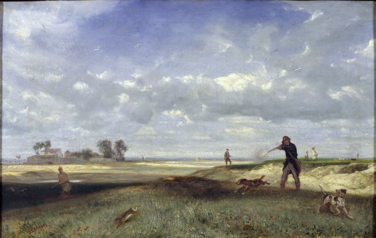 Metsästys, 1847 tekijältä Alexandre Gabriel Decamps
