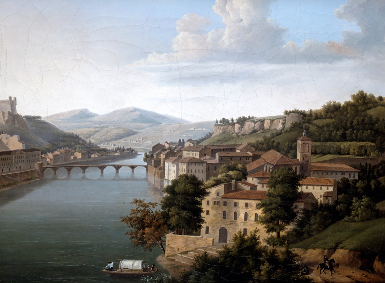 Näkymä Rhonelle. c1777-1840 tekijältä Alexandre Haycinthe Dunouy