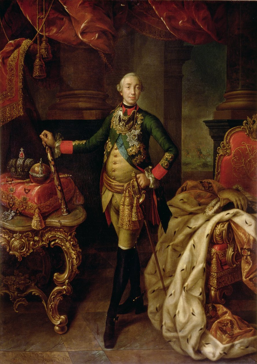 Tsaari Pietari III:n (1728-62) muotokuva 1762 tekijältä Alexei Petrovich Antropov