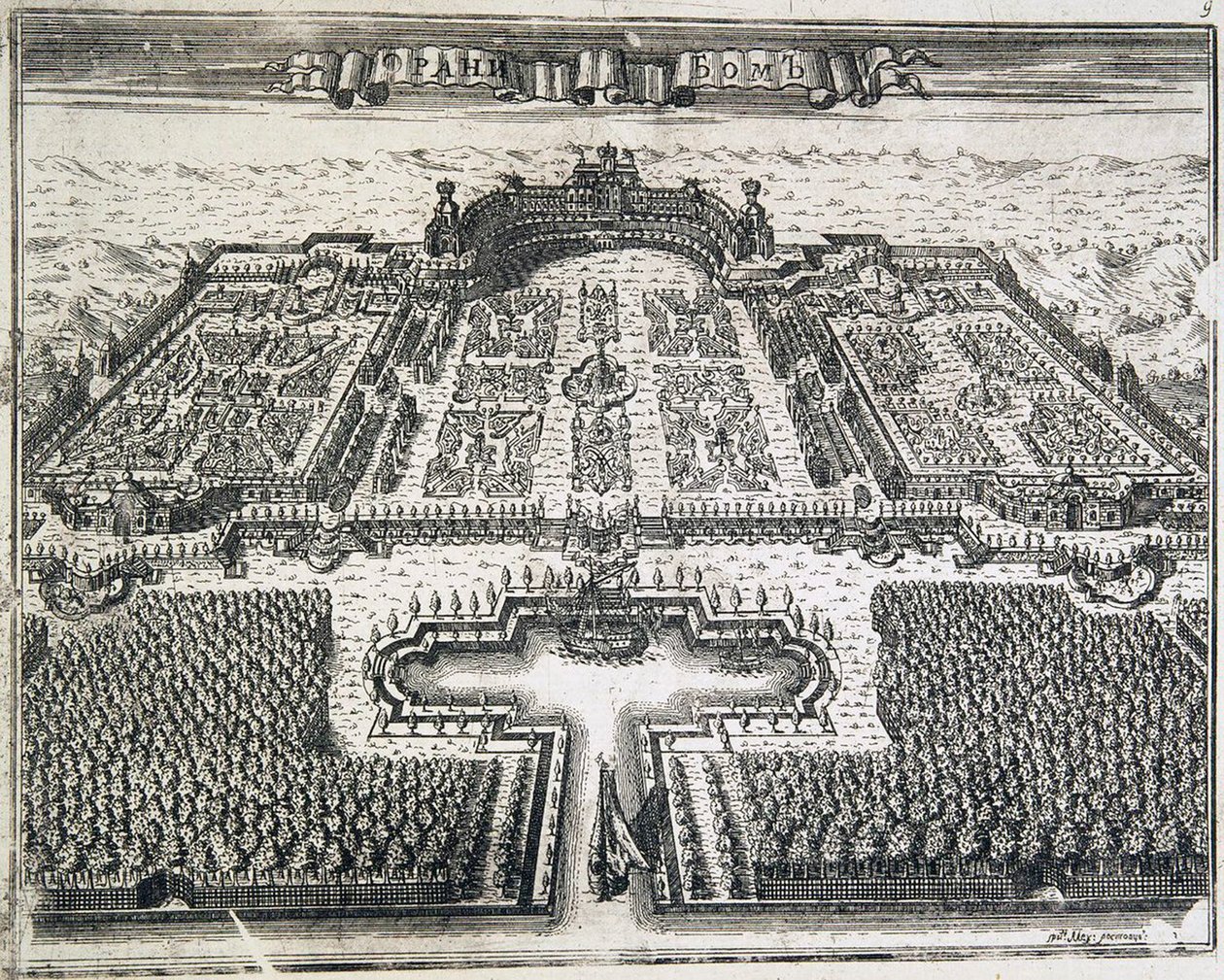 Oranienbaum, 1717. tekijältä Alexei Ivanovich Rostovtsev