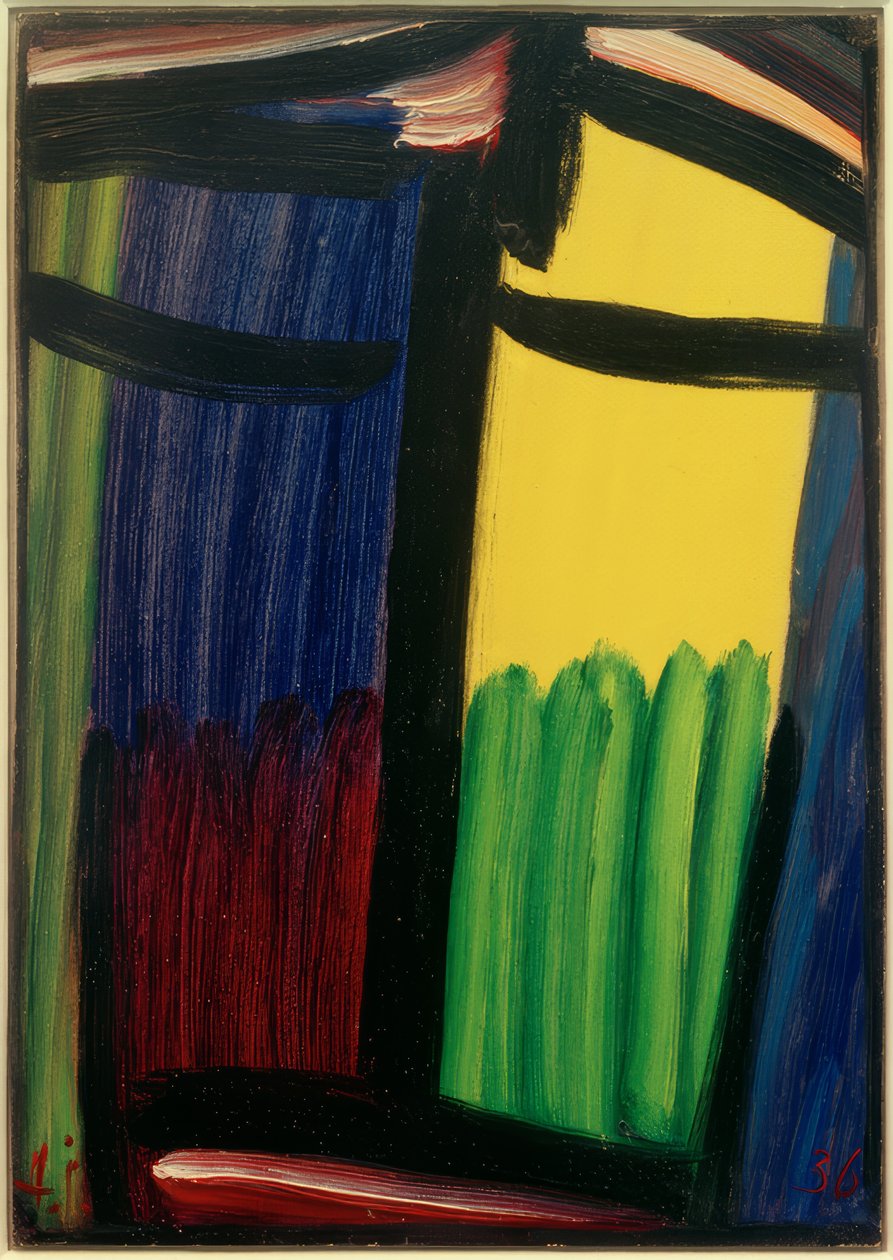Große-meditaatio: Johannes d.Täufer, 1936 tekijältä Alexej von Jawlensky
