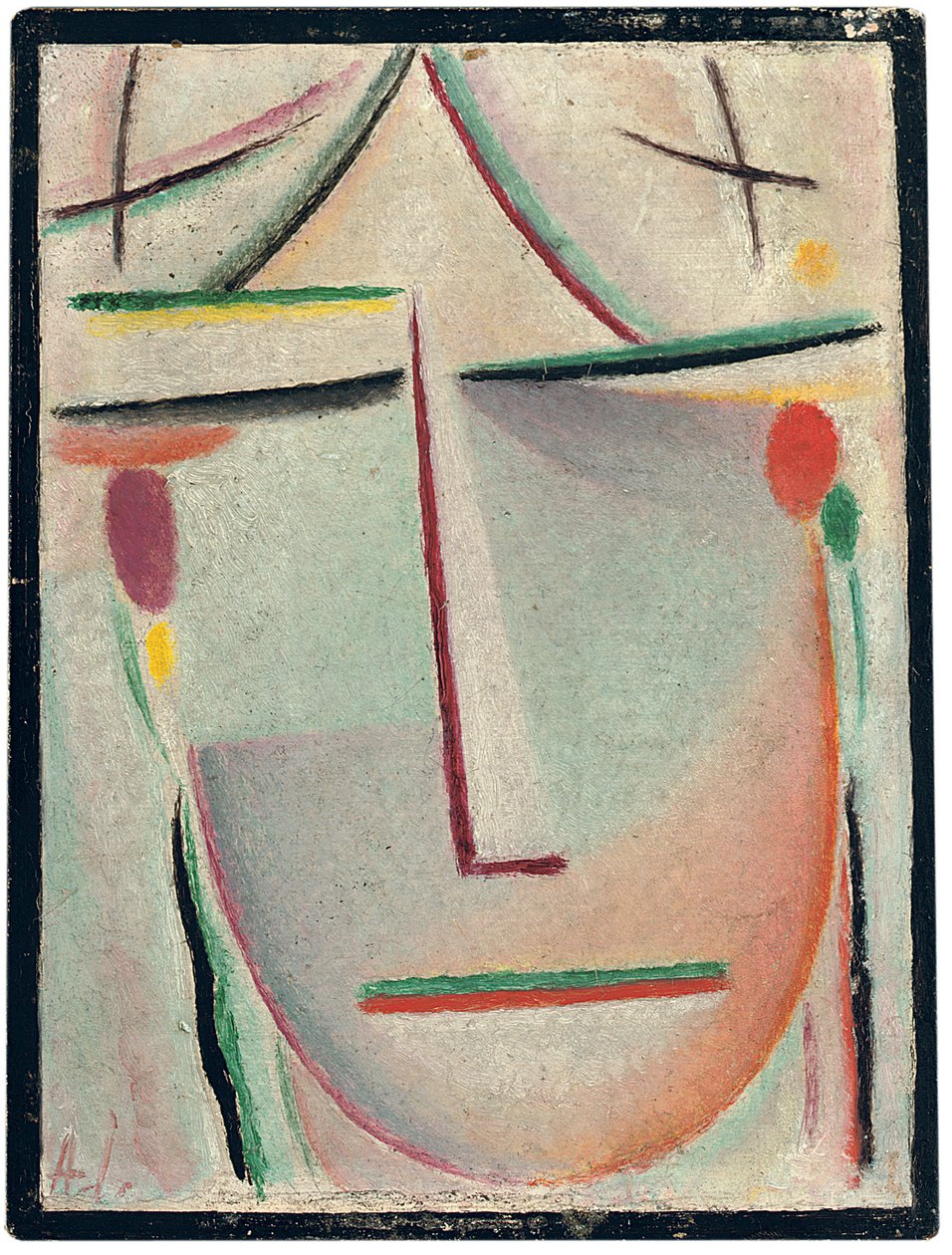 abstrakti pää; Abstract Head, n. 1921 tekijältä Alexej von Jawlensky
