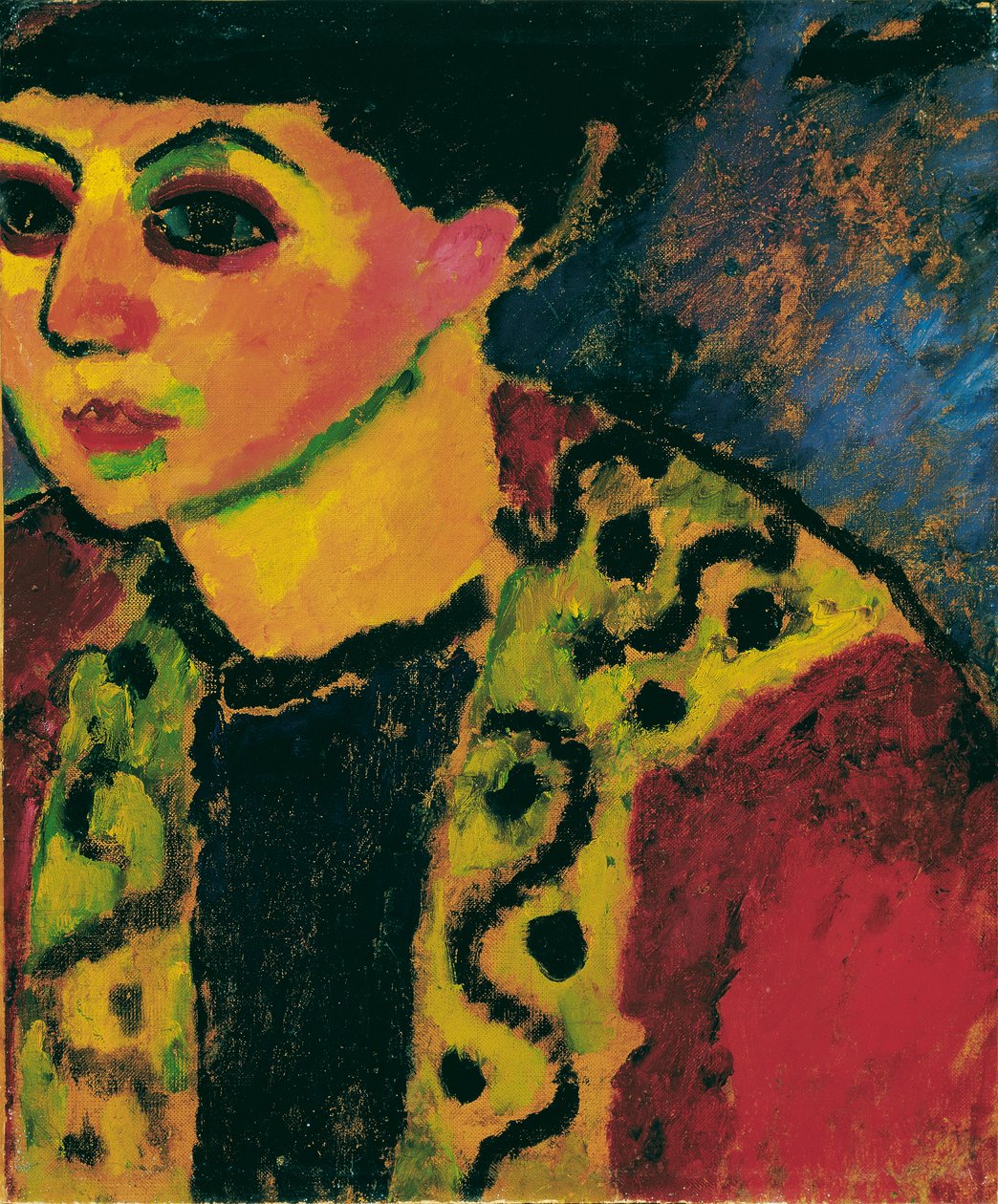 Lady sinistä taustaa vasten tekijältä Alexej von Jawlensky
