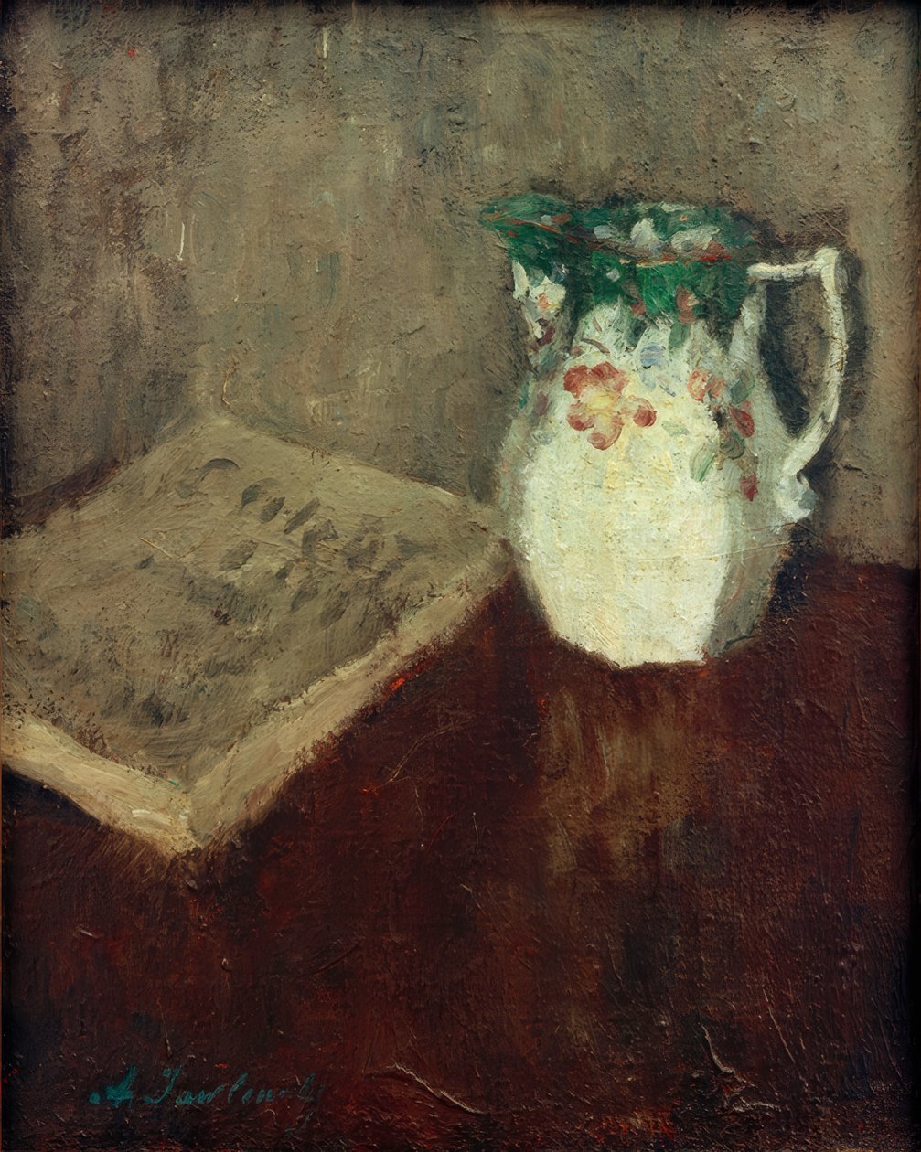 Asetelma kannulla ja kirjalla tekijältä Alexej von Jawlensky