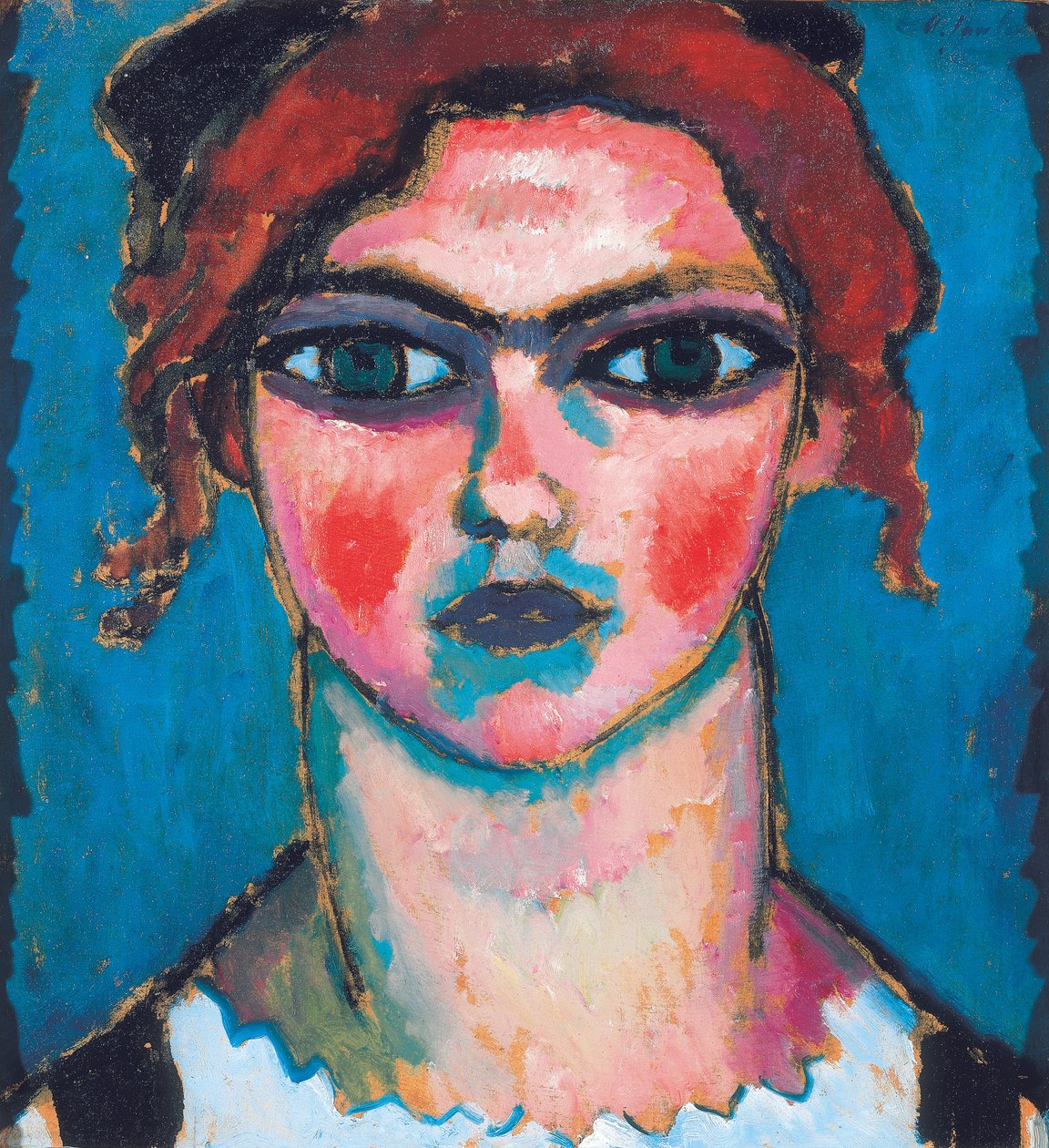 Nuori nainen vihreillä silmillä, n. 1910 tekijältä Alexej von Jawlensky