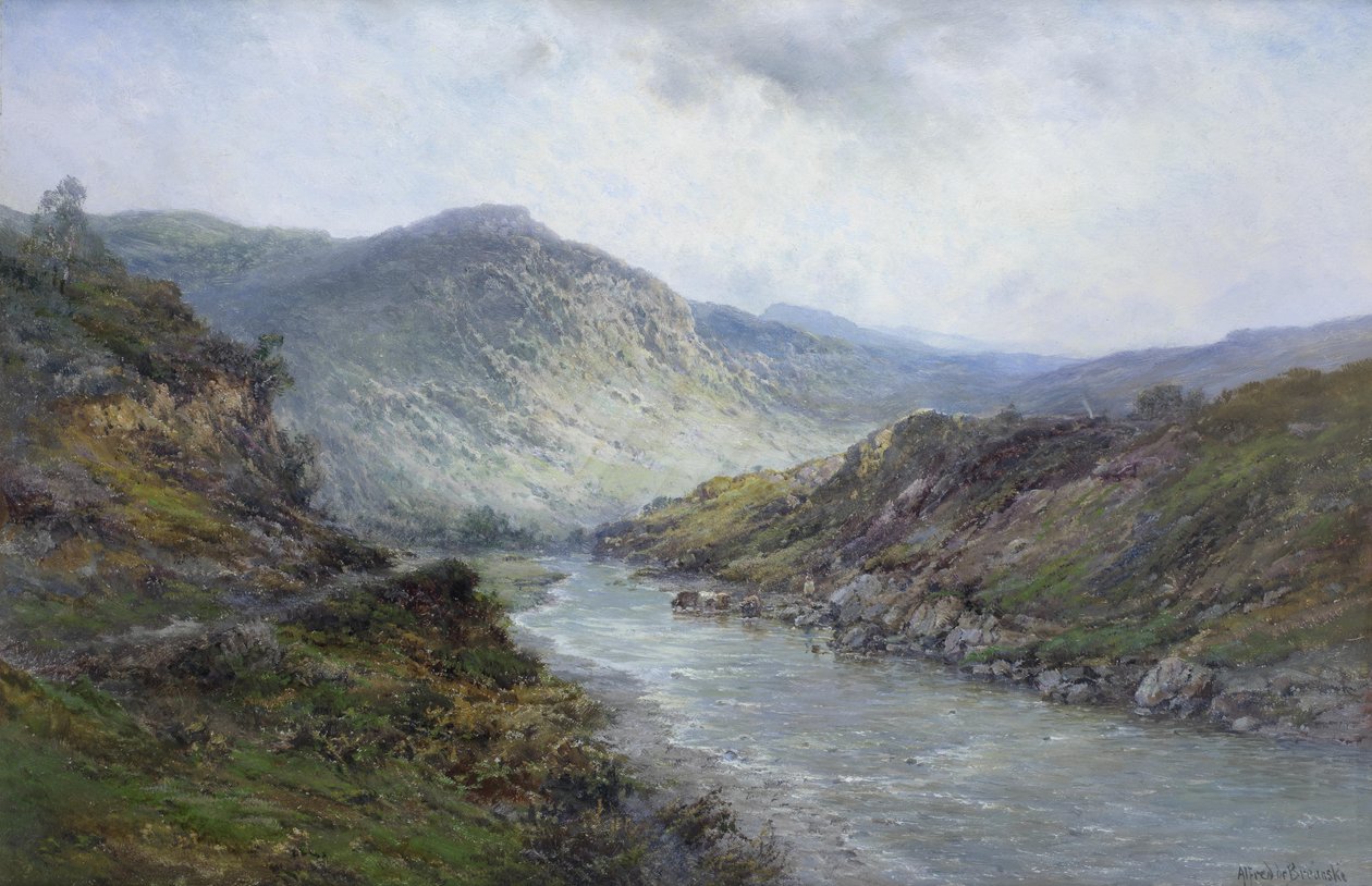 Perthshire -joki tai lähellä Callanderia tekijältä Alfred de Breanski
