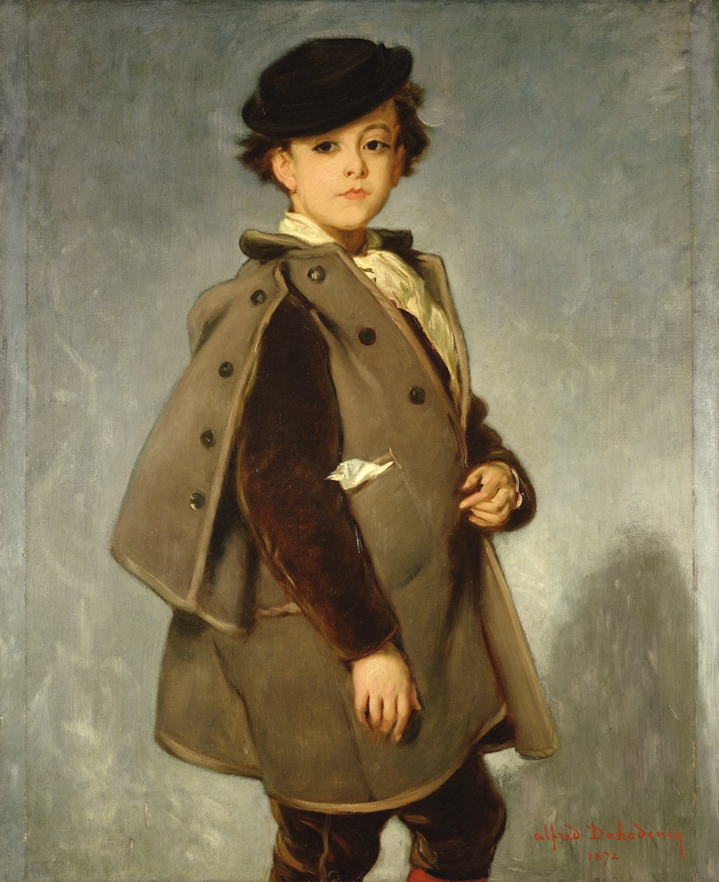 Edmond Dehodencq (1860-87) yllään Inverness-viitta, 1872 tekijältä Alfred Dehodencq