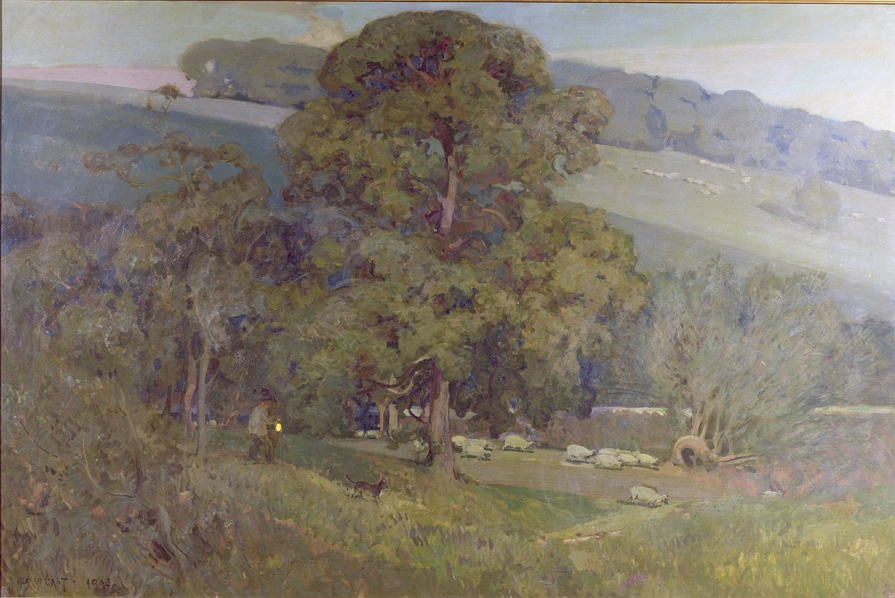 Moonlight in the Cotswolds, 1903 tekijältä Alfred East