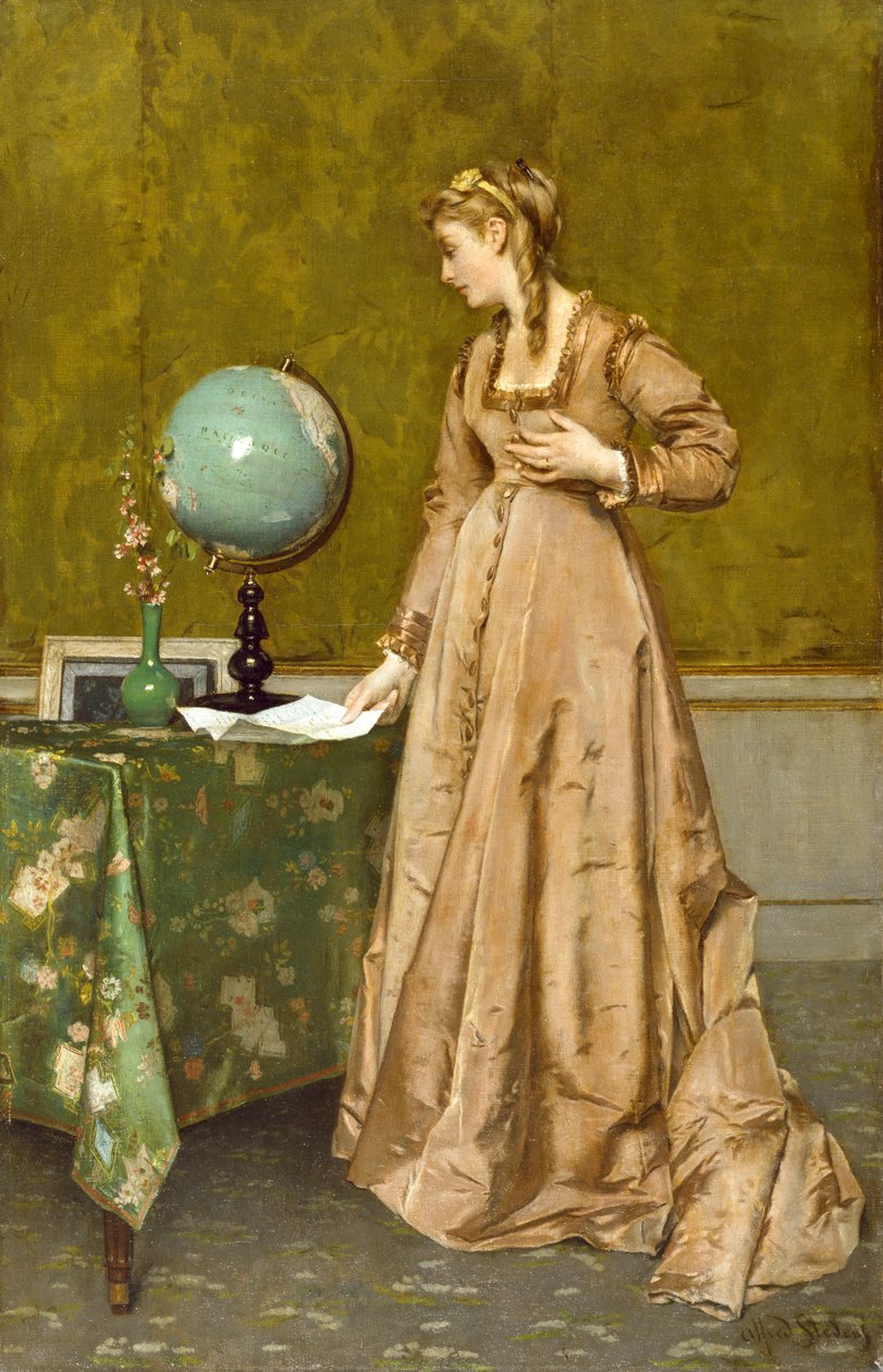 Uutisia kaukaa, 1860-luvulta tekijältä Alfred Emile Stevens