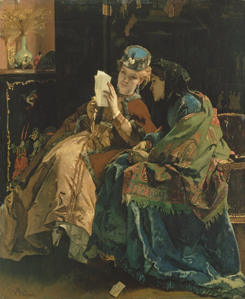 Kirjeen lukeminen tekijältä Alfred Emile Stevens