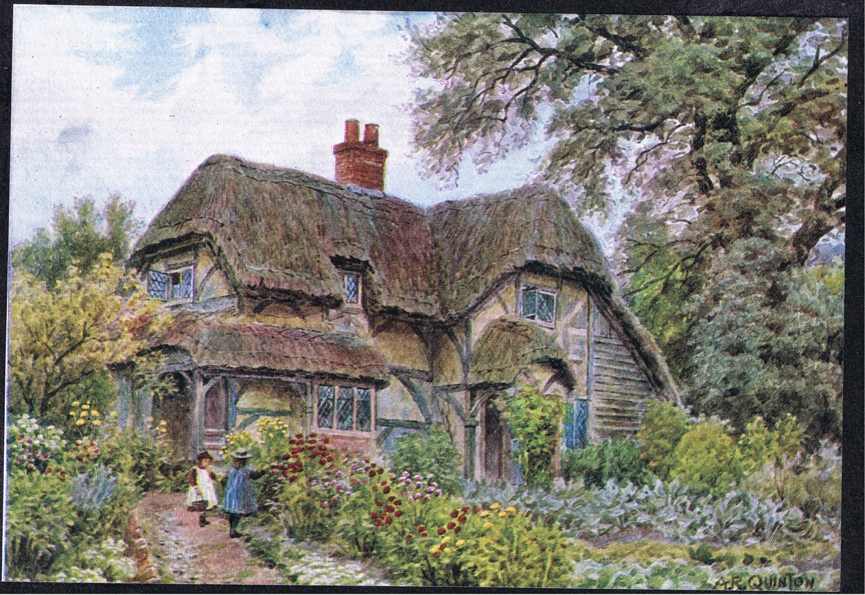 Cowdrays Cottage, Midhurst, Sussex, julkaisusta The Cottages and the Village Life of Rural England, Dent & Sons Limited, 1912. tekijältä Alfred Robert Quinton