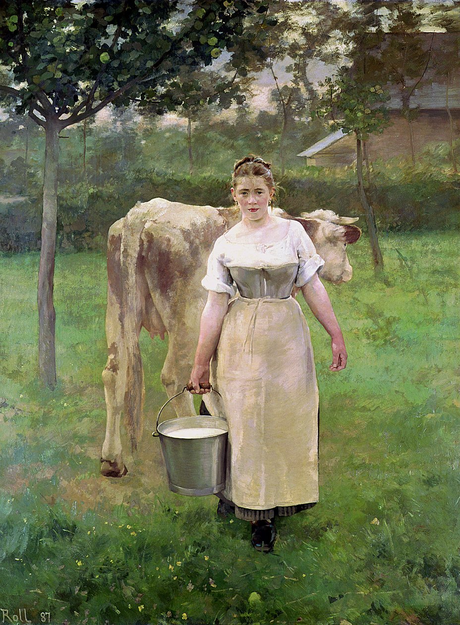 Manda Lametrie, Farm Maid, 1887 tekijältä Alfred Roll