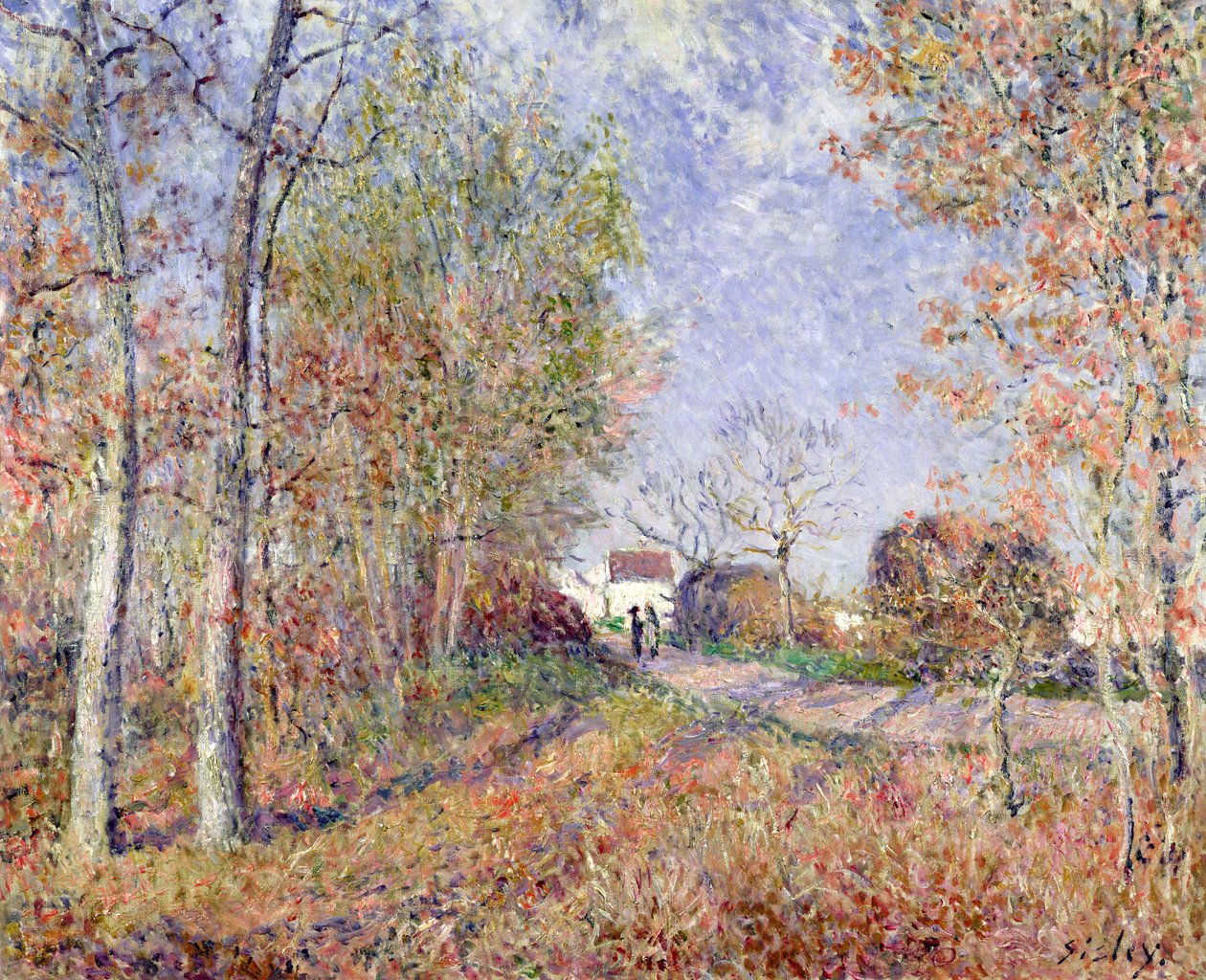 A Corner of the Woods at Sablons, 1883 tekijältä Alfred Sisley