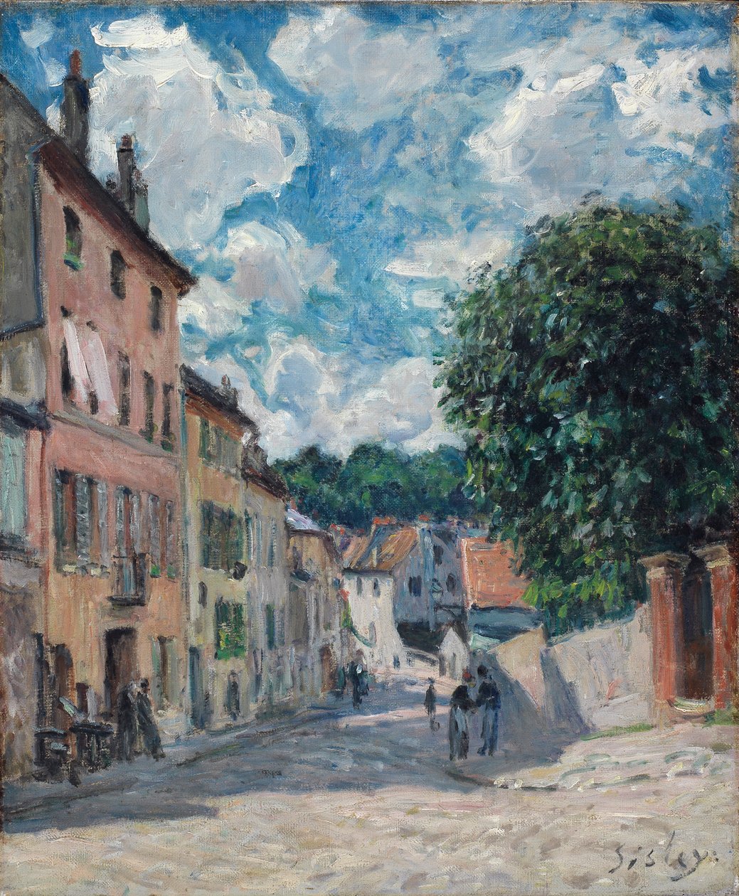 Street, mahdollisesti Port-Marlyssa, 1876 tekijältä Alfred Sisley