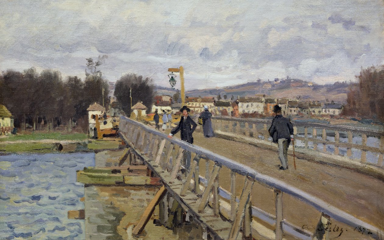 Jalankulkusilta Argenteuilissa, 1872 tekijältä Alfred Sisley