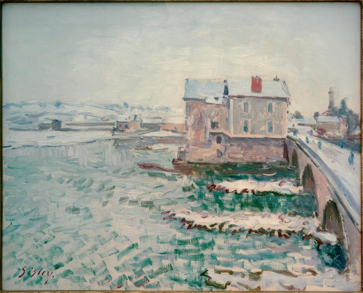 Le pont de Moret en hiver tekijältä Alfred Sisley