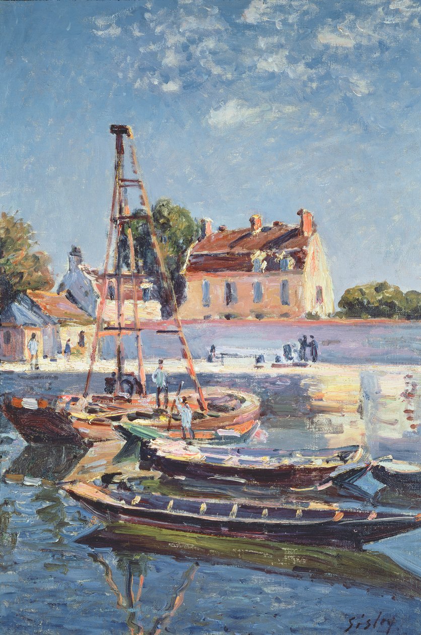 Purjeveneet, n. 1885 tekijältä Alfred Sisley