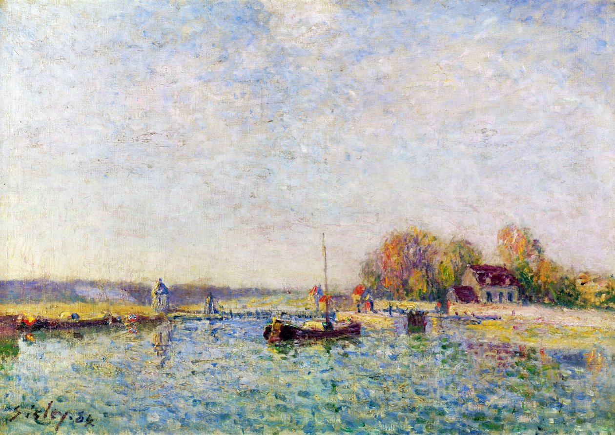 Kanava, 1884 tekijältä Alfred Sisley