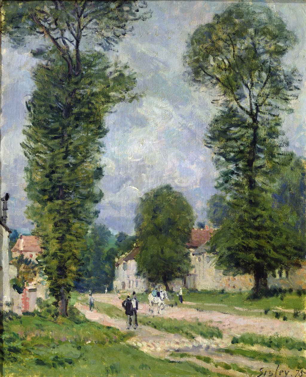 Tie Marly-le-Roihin tai Tie Versaillesiin, 1875 tekijältä Alfred Sisley