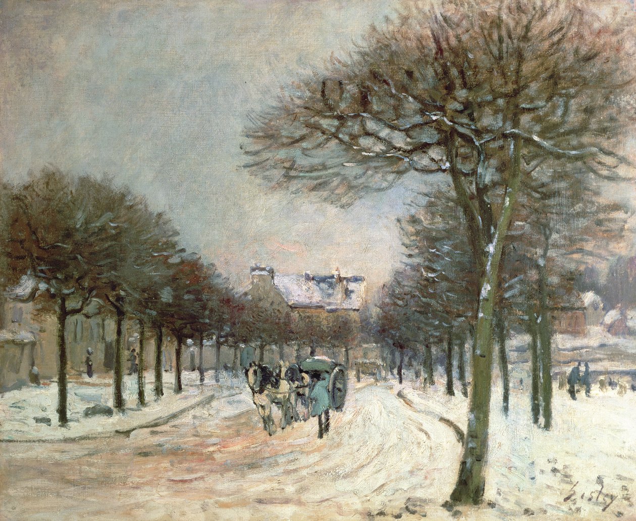 Tie Saint-Germainiin Marlyssa, 1874-5 tekijältä Alfred Sisley