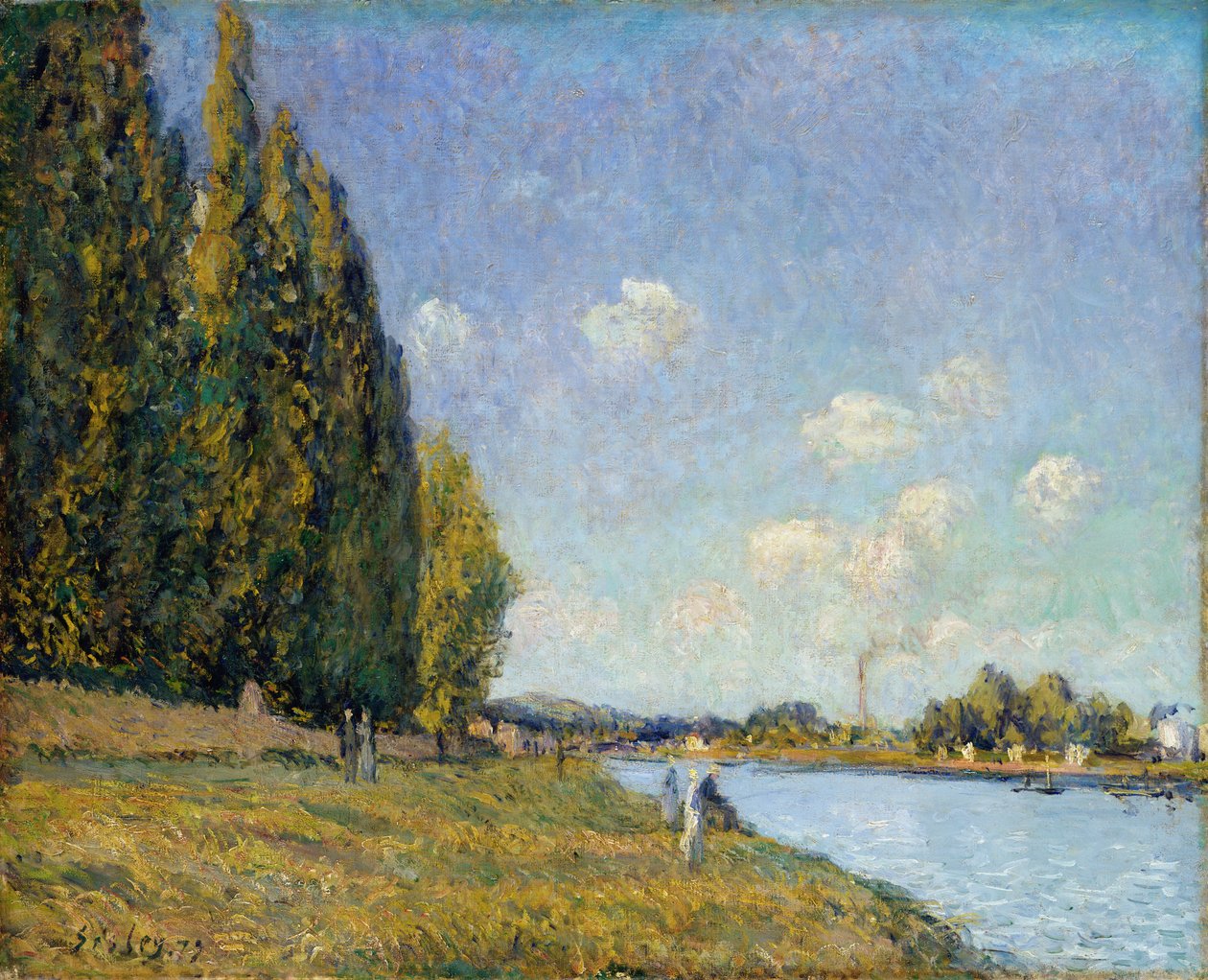 Seine Billancourtissa, 1879 tekijältä Alfred Sisley