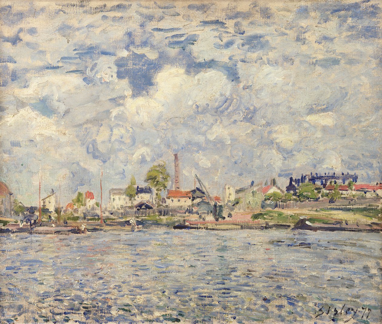 Seine Point du Jourissa, 1877 tekijältä Alfred Sisley
