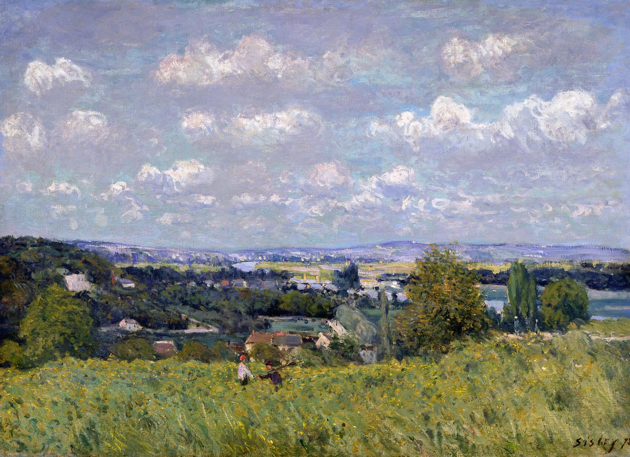 Seinen laakso Saint-Cloudissa, 1875 tekijältä Alfred Sisley