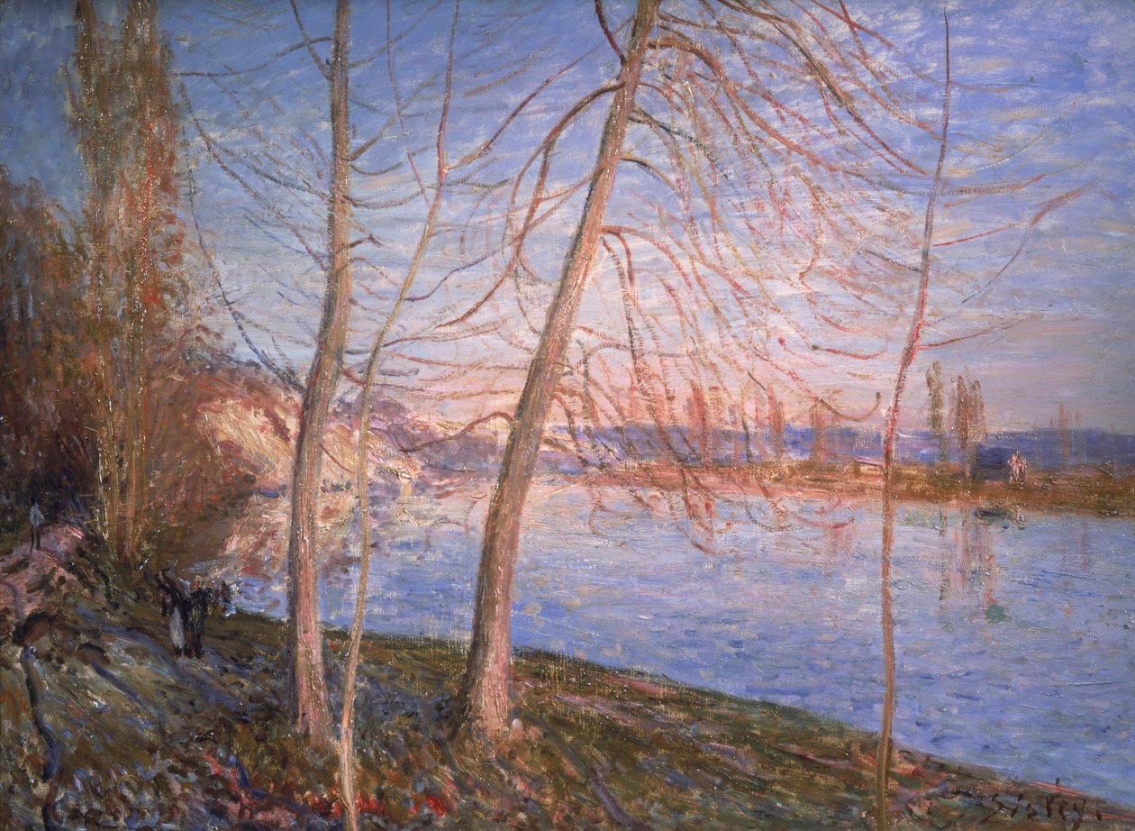Talviaamu, 1878 tekijältä Alfred Sisley