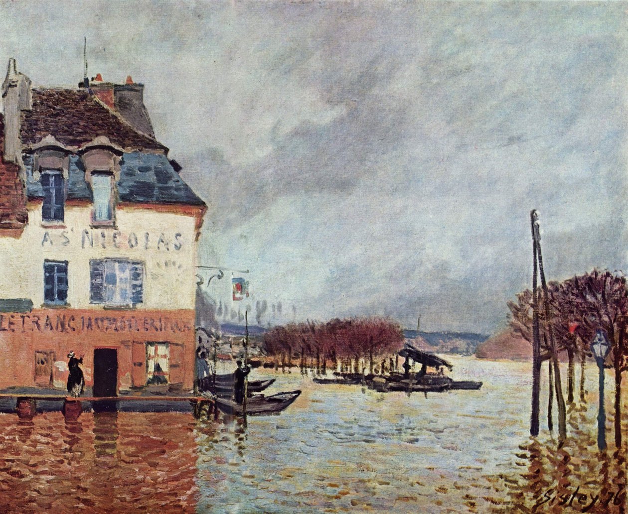 Überschwemmung, Port Marly tekijältä Alfred Sisley
