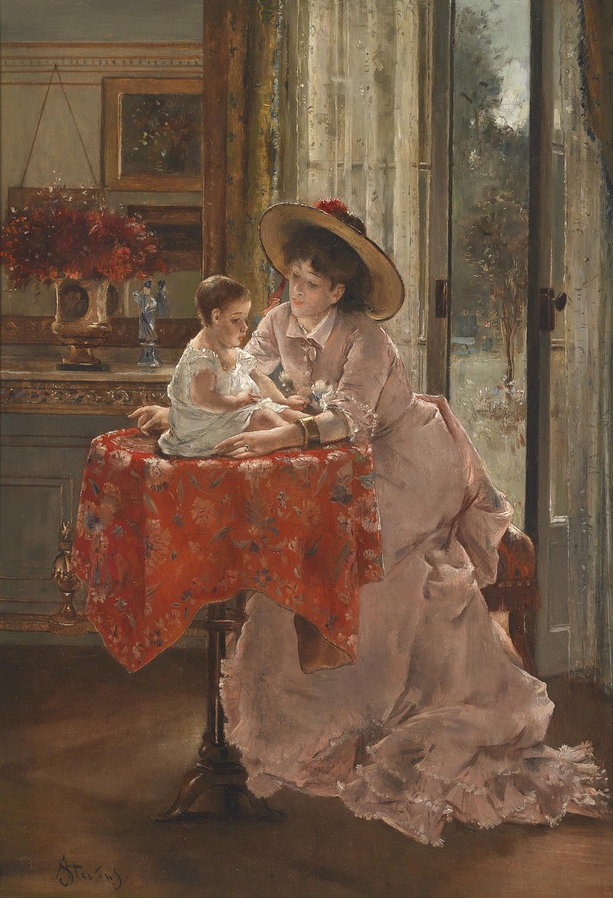 Die glückliche Mutter tekijältä Alfred Emile Stevens