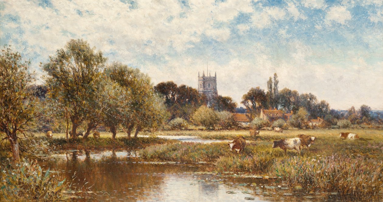 Nautojen juotto, Kempstead-on-Thames tekijältä Alfred Augustus Glendening