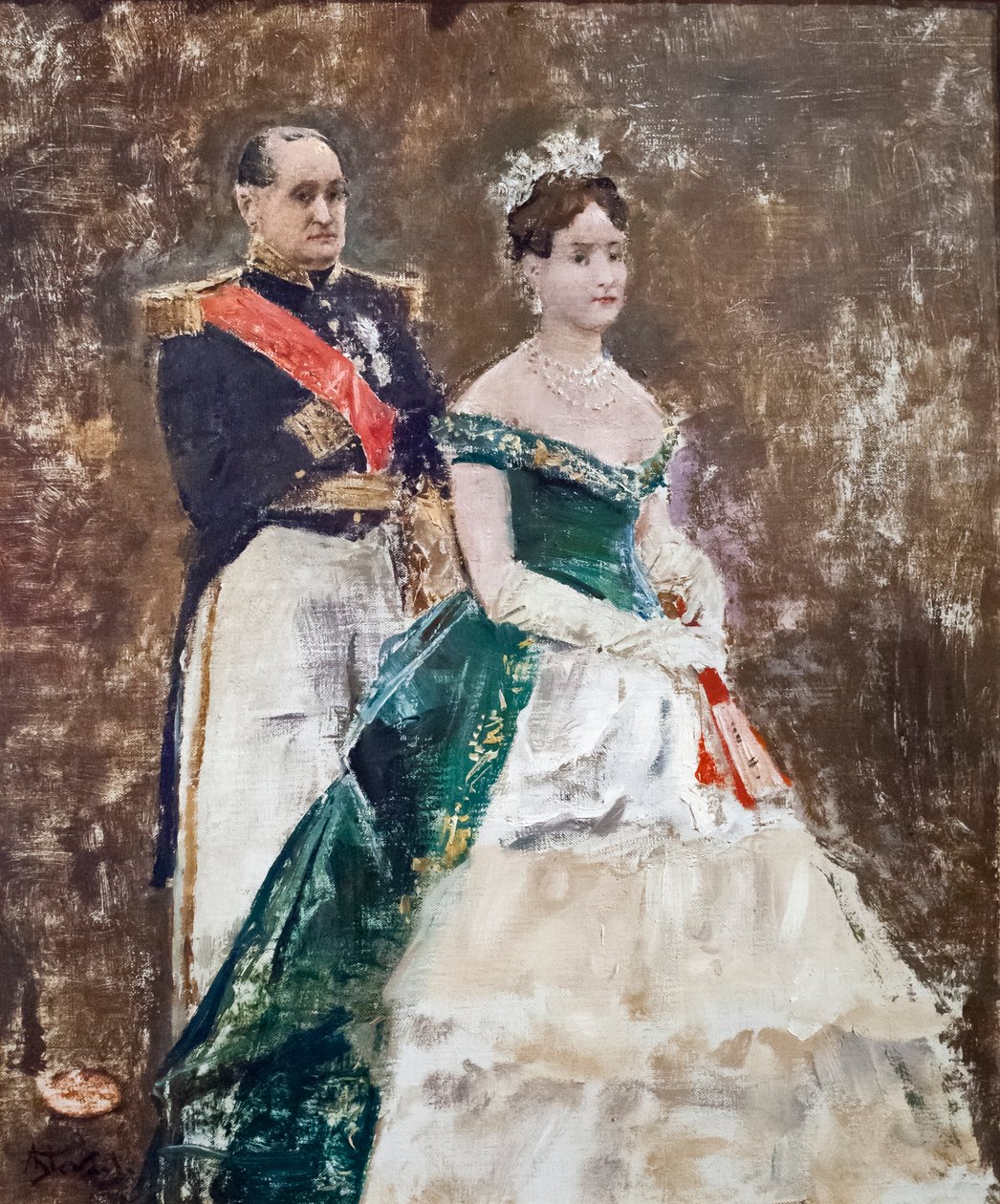 Jerome Bonaparte ja hänen tyttärensä Mathilde tekijältä Alfred Emile Stevens