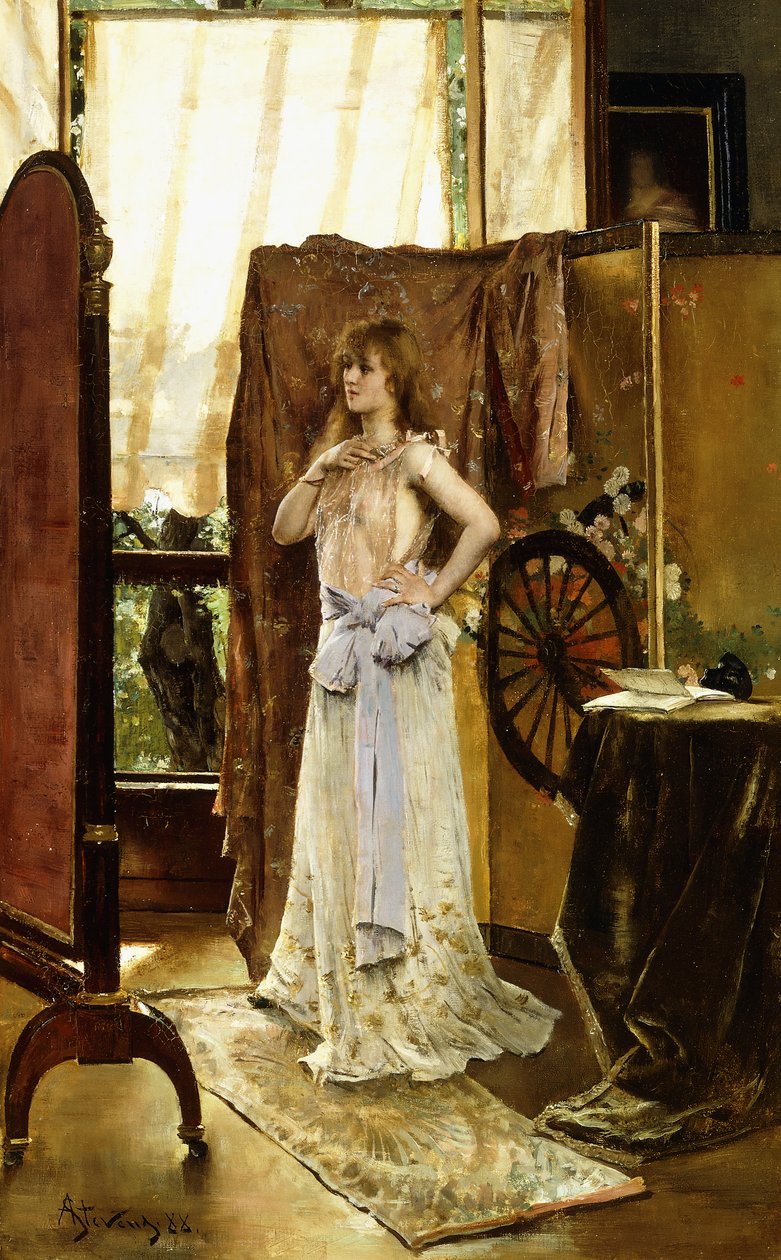 Harjoittelu, 1888 tekijältä Alfred Emile Stevens