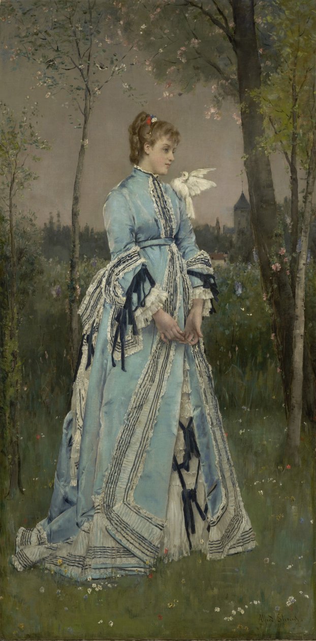 kevät, 1877 tekijältä Alfred Emile Stevens