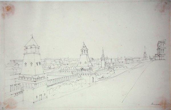 Moskova, 1827 tekijältä Alfred Gomersal Vickers